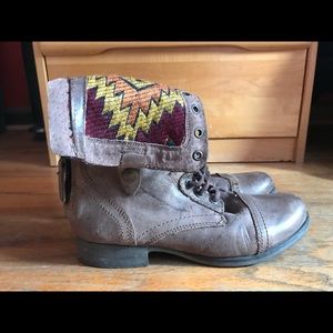 Steven Madden brown leather ankle boots